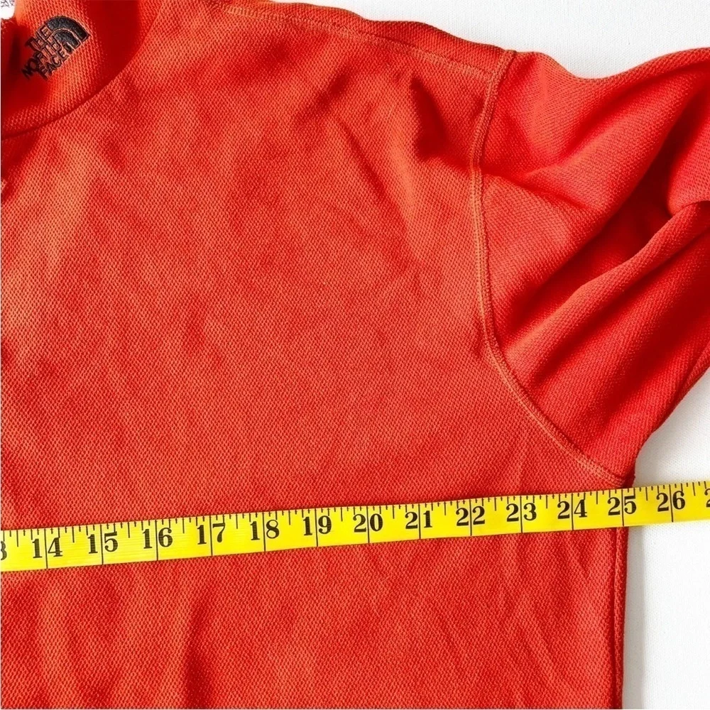 The North Face Men's 1/4 Zip Mock Neck Pullover Sweater Orange XL